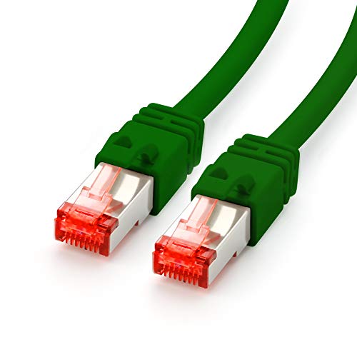 CSL-Computer CAT.7 Ethernet Patchkabel (RJ45) | 0,5m | grün | LAN-Kabel | Netzwerkkabel | S/FTP | bis zu 10 Gbit/s von CSL-Computer