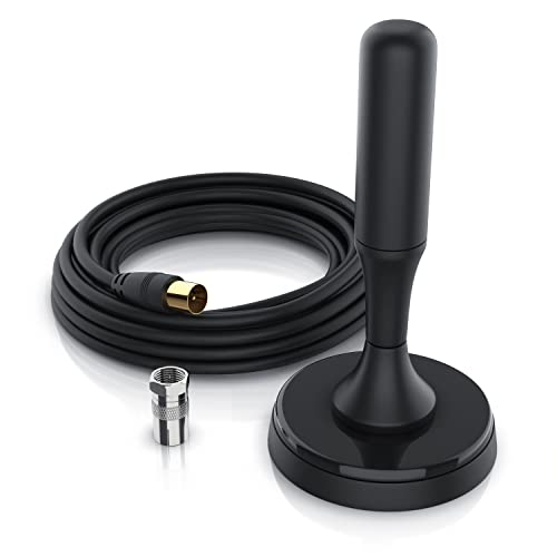 CSL - DVB-T2 Stabantenne - Kupferkern Antennenverstärker Magnetfuß 4m Kabel - Koxialstecker inkl. 1 x F-Stecker Adapter - besonders hohe Reichweite CSL - DVB-T2 Stabantenne - Kupferkern Antennenverstärker Magnetfuß 4m Kabel - Koxialstecker inkl. 1 x F-Stecker Adapter - besonders hohe Reichweite von CSL-Computer