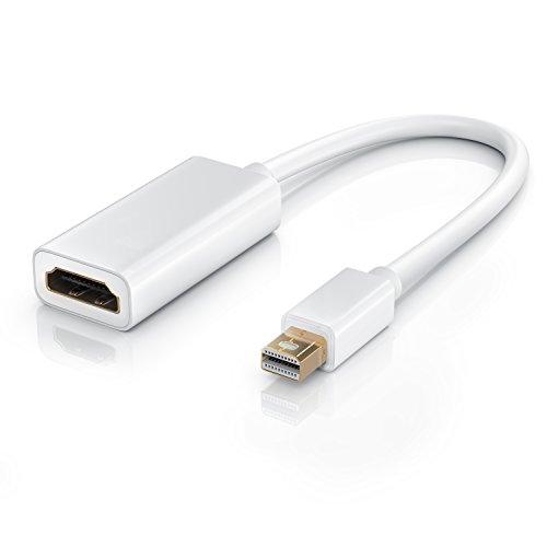 CSL - Full HD Mini Display Port zu HDMI Adapter Kabel 1080p inkl. Audio miniDP Stecker zu HDMI Buchse kompatibel mit Apple Produkten PC Grafikkarten von CSL-Computer