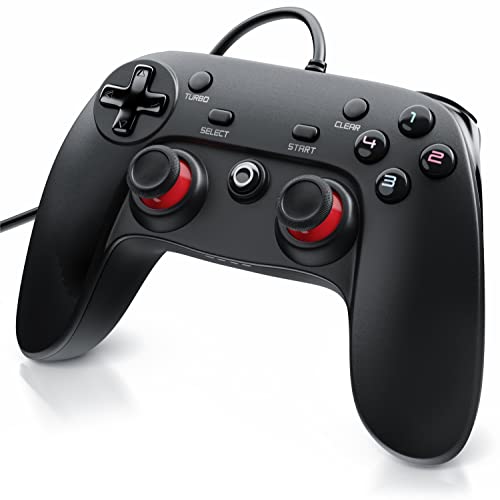 CSL - Gamepad für PC - X Controller mit Direct-Input X-Input - Dual Vibration - Turbo-Funktion - Plug and Play - LED-Anzeige - Schwarz von CSL-Computer