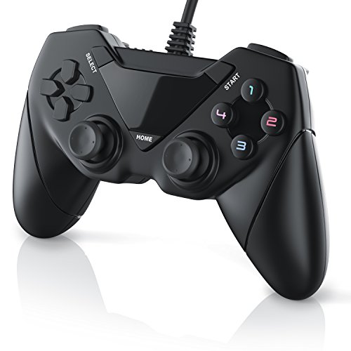 CSL - Gamepad für PC und Android - Dual Vibration - Plug and Play - Controller mit Direct-Input X-Input - schwarz von CSL-Computer