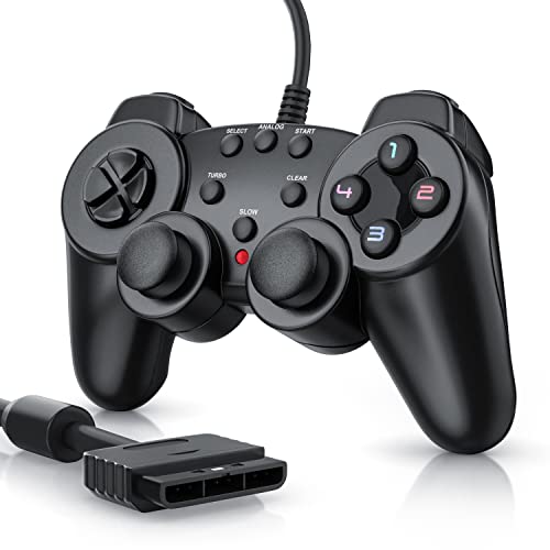 CSL - Gamepad für Playstation 2 PS2 mit Dual Vibration - Joypad Controller von CSL-Computer