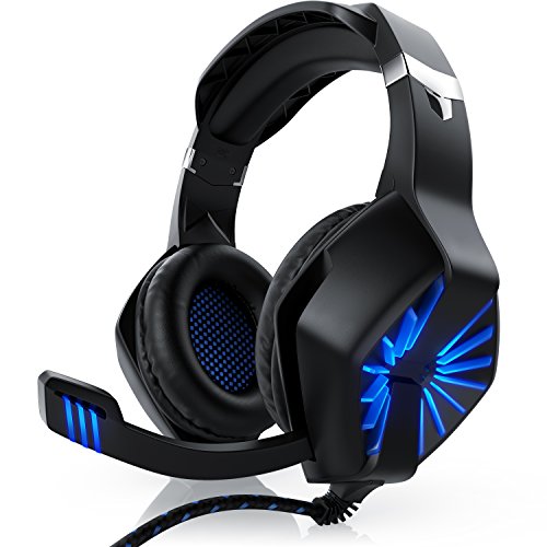 CSL - Gaming Headset für PC - inkl. Mikrofon Kopfhörer - USB Gamer Headphone - Kabelfernbedienung Externe Soundkarte - Für PC sowie PS4 PS5 von CSL-Computer