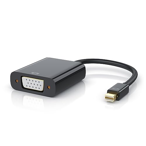 CSL - Mini DisplayPort auf VGA, vergoldeter DP auf VGA Adapter (Stecker auf Buchse) 1080P Full HD Konverter, kompatibel mit Apple, Lenovo, PC-Grafikkarten von CSL-Computer