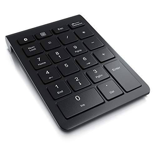 CSL - Numpad Bluetooth - Ziffernblock kabellos - Keypad mit 22 Tasten - 10 Multifunktionstasten Multimedia-Keys - Tastatur mit Energiesparmodus - ergonomisch - für Laptop Desktop PC und Notebook von CSL-Computer