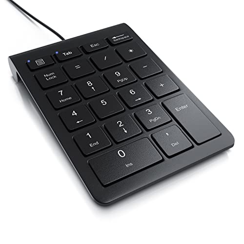 CSL - Numpad Keypad inkl. Mulitmediatasten - USB-Nummerntastenfeld - Nummernblock Zusatztastatur - 3 Multimedia Keys - 19 Tasten - für Laptop Ultrabook Netbook Desktop PC - kabelgebunden von CSL-Computer