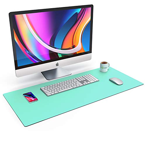 CSL Tischunterlage Schreibtischunterlage 90 x 40cm - Premium PU-Leder Schreibunterlage - zusätzliche Anti Rutsch Beschichtung - wasserdicht - XXL Mauspad für Büro u Home Office 900x400 mm Mint Grün CSL Tischunterlage Schreibtischunterlage 90 x 40cm - Premium PU-Leder Schreibunterlage - zusätzliche Anti Rutsch Beschichtung - wasserdicht - XXL Mauspad für Büro u Home Office 900x400 mm Mint Grün von CSL-Computer