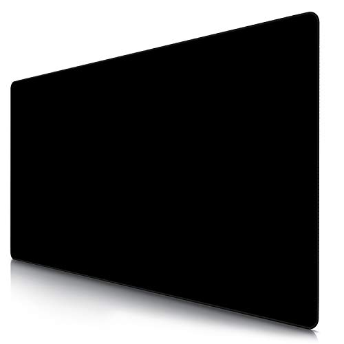 CSL - Übergröße Mauspad Gaming 1200x600mm - XXXL Mousepad groß mit Motiv - Tischunterlage Large Size - verbessert Präzision und Geschwindigkeit - XXL komplett Schwarz von CSL-Computer