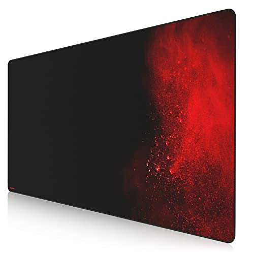 CSL - Übergröße Mauspad Gaming Titanwolf 1200x600mm - XXXL Mousepad groß mit Motiv - Tischunterlage Large Size - verbessert Präzision und Geschwindigkeit - XXL z.B. für Logitech Maus und Tastatur von CSL-Computer