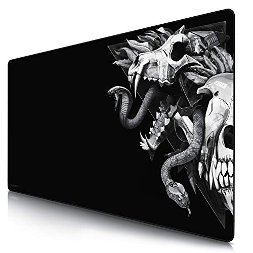 CSL - Übergröße Mauspad Gaming Titanwolf 1200x600mm - XXXL Mousepad groß mit Motiv - XXXL Tischunterlage Large Size - verbessert Präzision und Geschwindigkeit - XXL z.B. für Logitech Maus und Tastatur von CSL-Computer