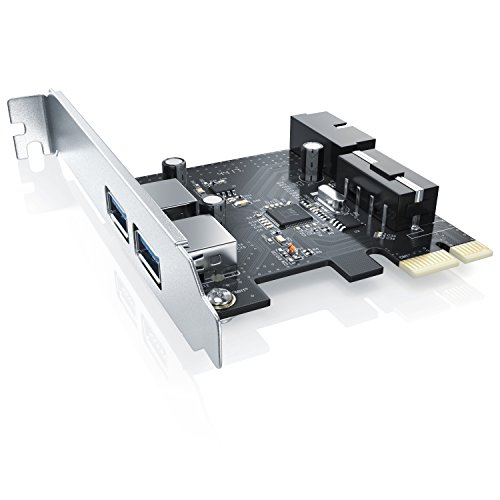 CSL - USB 3.2 Gen1 PCI Express Card PCIe Controller - 2X Externe Ports 1 x intern Controller Header - Schnittstellenkarte USB 3.0 Super Speed von CSL-Computer