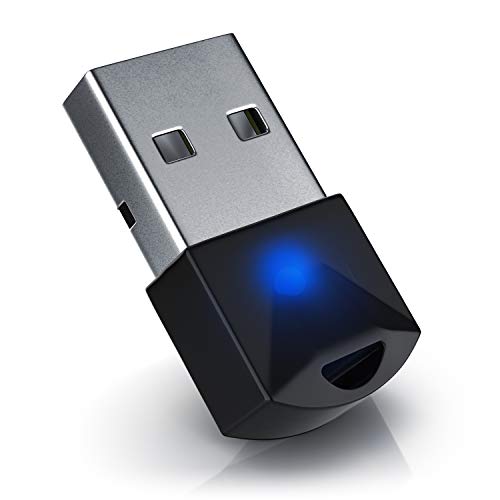 CSL - USB Bluetooth 5.0 Adapter Mini – BT V5.0 Stick Dongle – für PC Laptop - Bluetooth Empfänger und Sender für Desktop Laptop Drucker Headset Lautsprecher - kompatibel mit Windows 8.1 10 11 von CSL-Computer