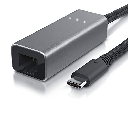 CSL - USB C Netzwerkadapter Gigabit - USB Typ C auf RJ45 Externe Netzwerkkarte RJ45 Konverter - Fast Ethernet 1000 Mbit - kompatibel mit iPad Pro 2018/2020, MacBook Pro/Air, Surface Book 2/3 UVM. von CSL-Computer