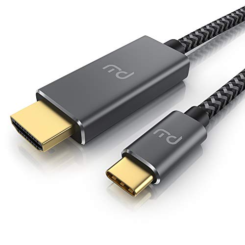 CSL - USB C zu HDMI Kabel 2.0-2m - 4k UHD 3840x2160 4K@60Hz - 3D-fähig - Thunderbolt 3 Kompatibel mit MacBook Pro MacBook Air iMac iPad Surface Book Samsung Galaxy von CSL-Computer