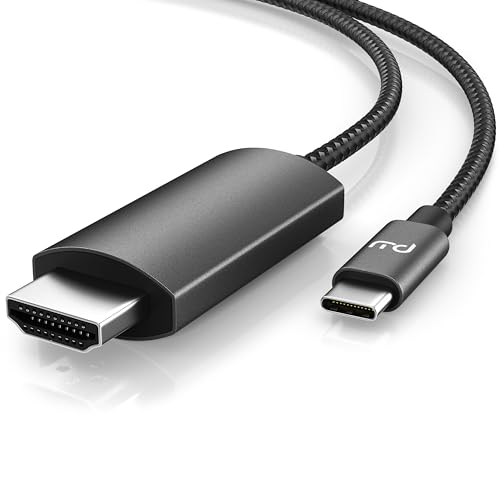 CSL - USB C zu HDMI Kabel 4k 60Hz - 2m - HDTV 4K Kabel – USB Typ C zu HDMI 2.0 - kompatibel mit MacBook Pro 2022 2021 2020, MacBook Air, iPad Pro, Surface Book, Galaxy S23 UVM - schwarz von CSL-Computer