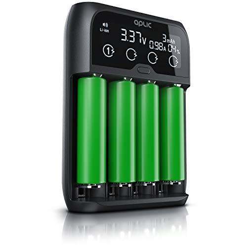 CSL - Universal Batterie Ladegerät - Akku Batterieladegerät Intelligent Battery Charger - für Li-ion, NI-MH, NI-Cd, LiFePo4 Akkus 18650 AA AAA Batterien und Akkus - LCD Display mit Echtzeitanzeige von CSL-Computer