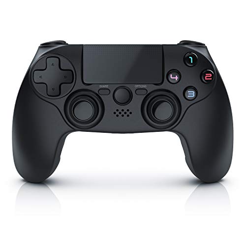 CSL - Wireless Gamepad für PS4 PS4 Pro PS4 Slim - Controller mit Dual Vibration - 3,5 mm Headset Ausgang - Extension Port - Lichtleiste - Touchpad - 3D und Gyrosensor von CSL-Computer