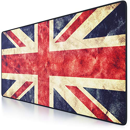 CSL - XXL Speed Gaming Mauspad Titanwolf 900 x 400mm - XXL Mousepad - Tischunterlage Large Size - verbessert Präzision und Geschwindigkeit - Antike Flagge United Kingdom von CSL-Computer