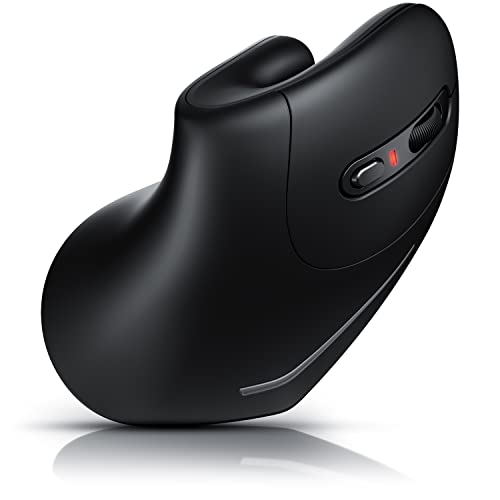 CSL - optische Wireless Maus - Vertikale Ausführung - kabellos Funkmaus - 600-1600 DPI - Vertical Mouse - ergonomisches Design - gegen Mausarm Tennisarm - armschonend - PC kompatibel mit MAC von CSL-Computer