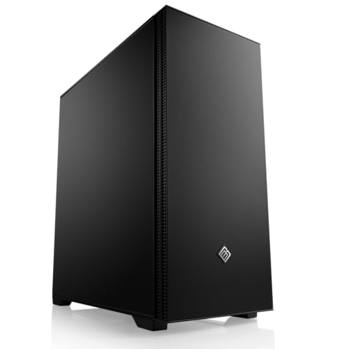 Gaming PC-Gehäuse Cronos II Silent - Midi-Tower, schallgedämmt, Low-Noise, vormontierte Lüfter, E-ATX, ATX, Micro-ATX, Mini-ITX, schwarz von CSL-Computer