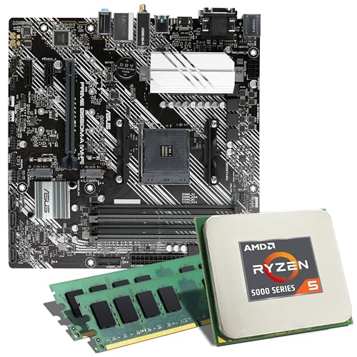 Mainboard Bundle | AMD Ryzen 5 5600GT, 6X 3600 MHz, 32 GB DDR4-RAM, ASUS Prime B550M-A WiFi, 2X M.2 Port, PCIe 4.0 x16, USB 3.2 Gen2 | Tuning Kit | CSL PC Aufrüstkit von CSL-Computer