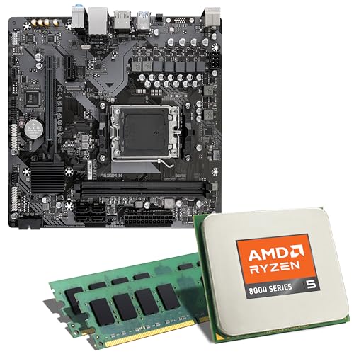 Mainboard Bundle | AMD Ryzen 5 8600G, 6X 4300 MHz, 16 GB DDR5-RAM, Radeon 760M, Gigabyte A620M H, 1x M.2 Port, PCIe 4.0 x16, USB 3.2 Gen1 | Tuning Kit | CSL PC Aufrüstkit von CSL-Computer