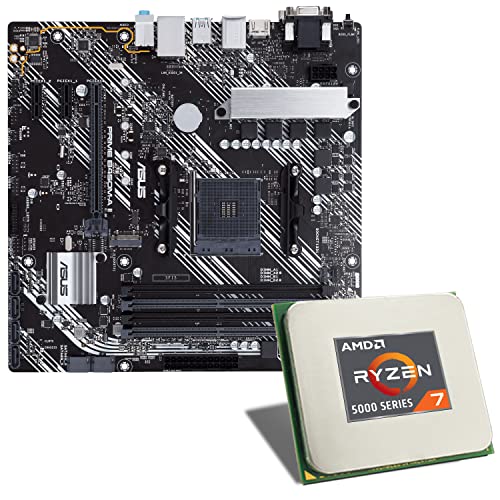 Mainboard Bundle | AMD Ryzen 7 5700X 8x3400 MHz, ASUS Prime B450M-K II, 1x M.2 Port, 6X SATA 6Gb/s, USB 3.2 Gen2 | Tuning Kit | CSL PC Aufrüstkit von CSL-Computer