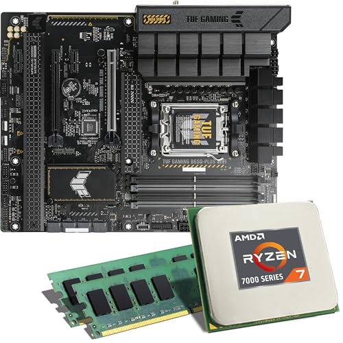 Mainboard Bundle | AMD Ryzen 7 7700, 8X 3800 MHz, 32 GB DDR5-RAM, ASUS TUF Gaming B650-PLUS WiFi, 3X M.2 Port, PCIe 4.0 x16, USB 3.2 Gen2 | Tuning Kit | CSL PC Aufrüstkit von CSL-Computer