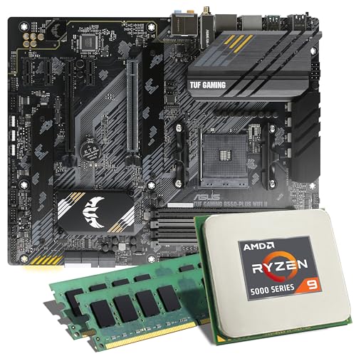 Mainboard Bundle | AMD Ryzen 9 5900X, 12x 3700 MHz, 16 GB DDR4-RAM, ASUS TUF B550-PLUS Gaming WiFi, 2X M.2 Port, PCIe 4.0 x16, USB 3.2 Gen2 | Tuning Kit | CSL PC Aufrüstkit von CSL-Computer