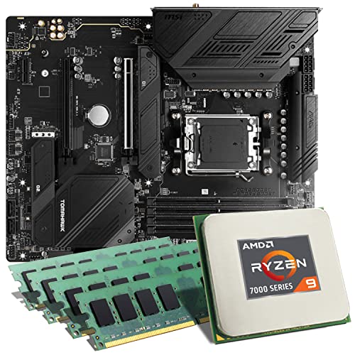 Mainboard Bundle | AMD Ryzen 9 7950X 16x4500 MHz, MSI MAG B650 Tomahawk WiFi, 128 GB DDR4-RAM, 3X M.2 Port, 6X SATA 6Gb/s, USB 3.2 Gen2 | Tuning Kit | CSL PC Aufrüstkit von CSL-Computer