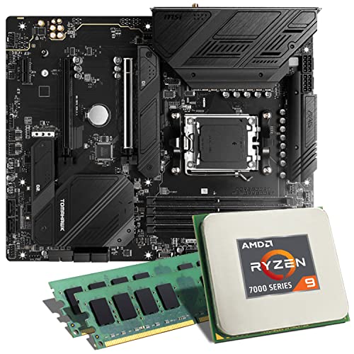 Mainboard Bundle | AMD Ryzen 9 7950X 16x4500 MHz, MSI MAG B650 Tomahawk WiFi, 64 GB DDR4-RAM, 3X M.2 Port, 6X SATA 6Gb/s, USB 3.2 Gen2 | Tuning Kit | CSL PC Aufrüstkit von CSL-Computer