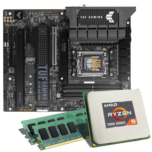 Mainboard Bundle | AMD Ryzen 9 7950X3D, 16x 4200 MHz, 16 GB DDR5-RAM, ASUS TUF Gaming X670E-PLUS WiFi, 4X M.2 Port, PCIe 5.0 x16, USB 3.2 Gen2x2 | Tuning Kit | CSL PC Aufrüstkit von CSL-Computer