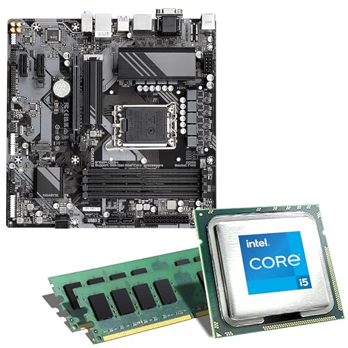 Mainboard Bundle | Intel Core i5-14400, 6X 2500 MHz, 16 GB DDR5-RAM, Gigabyte B760M DS3H DDR5, 2X M.2 Port, PCIe 4.0 x16, USB 3.2 Gen2 | Tuning Kit | CSL PC Aufrüstkit von CSL-Computer