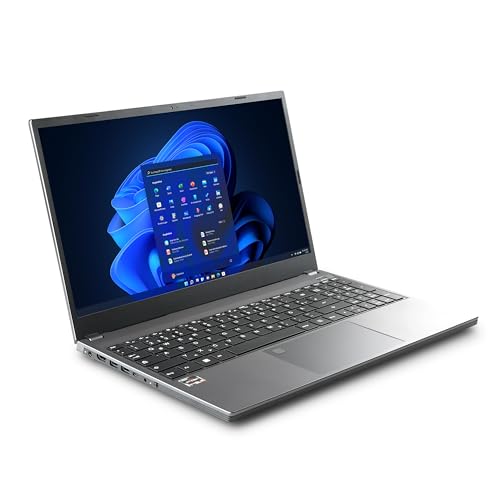 Notebook CSL R'Evolve C15 5500U - Ultra-Slim Laptop, 15,6 Zoll Display FHD 1920x1080 IPS, AMD Ryzen 5 5500U CPU 6x2100 MHz, 1000 GB M.2 SSD, 16 GB DDR4-RAM, USB 3.2, BT 5.2, AX WLAN von CSL-Computer
