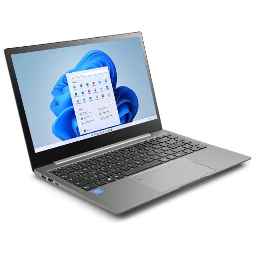 Notebook CSL R'Evolve T14 v2 Windows 11 Home - Ultra-Slim Laptop, 14,1 Zoll Touch Display Full HD 1920x1080 IPS, Intel N5100 CPU 4x2800 MHz, 250 GB M.2 SSD, 4 GB DDR4-RAM, USB 3.2, BT 4.2, AC WLAN von CSL-Computer