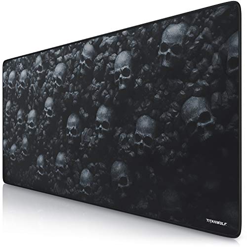 TITANWOLF - XXL Mauspad Gaming Titanwolf 900 x 400mm - XXL Mousepad groß Motiv - Tischunterlage Large Size - verbessert Präzision und Geschwindigkeit - auch für Roccat Razer Logitech Maus und Tastatur von CSL-Computer