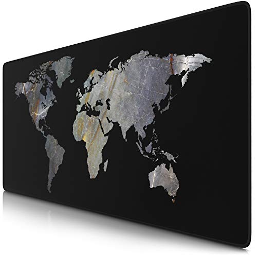 TITANWOLF - XXL Mauspad Gaming Titanwolf 900x400 mm - XL Mousepad Groß - Tischunterlage Large Size - verbessert Präzision und Geschwindigkeit - für Roccat Razer Logitech Maus und Tastatur - Weltkarte von CSL-Computer