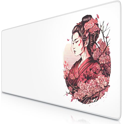 TITANWOLF - XXL Speed Gaming Mauspad 900 x 400mm - XXL Mousepad - Tischunterlage Large Size - verbessert Präzision und Geschwindigkeit - Geisha von CSL-Computer