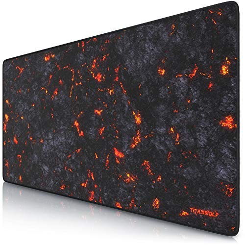 TITANWOLF - XXL Speed Gaming Mauspad Titanwolf Lava 900x400 mm - XXL Mousepad - Tischunterlage Large Size - verbessert Präzision und Geschwindigkeit von CSL-Computer