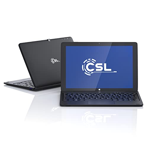 Tablet CSL Panther Tab HD Windows 10 Pro mit Tastatur, 10,1 Zoll 1920x1200 IPS, Intel N4120 CPU 4x2600 MHz, 128 GB eMMC SSD, 4 GB DDR4-RAM, USB 3.1 Typ A&C, HDMI, WLAN, BT von CSL-Computer