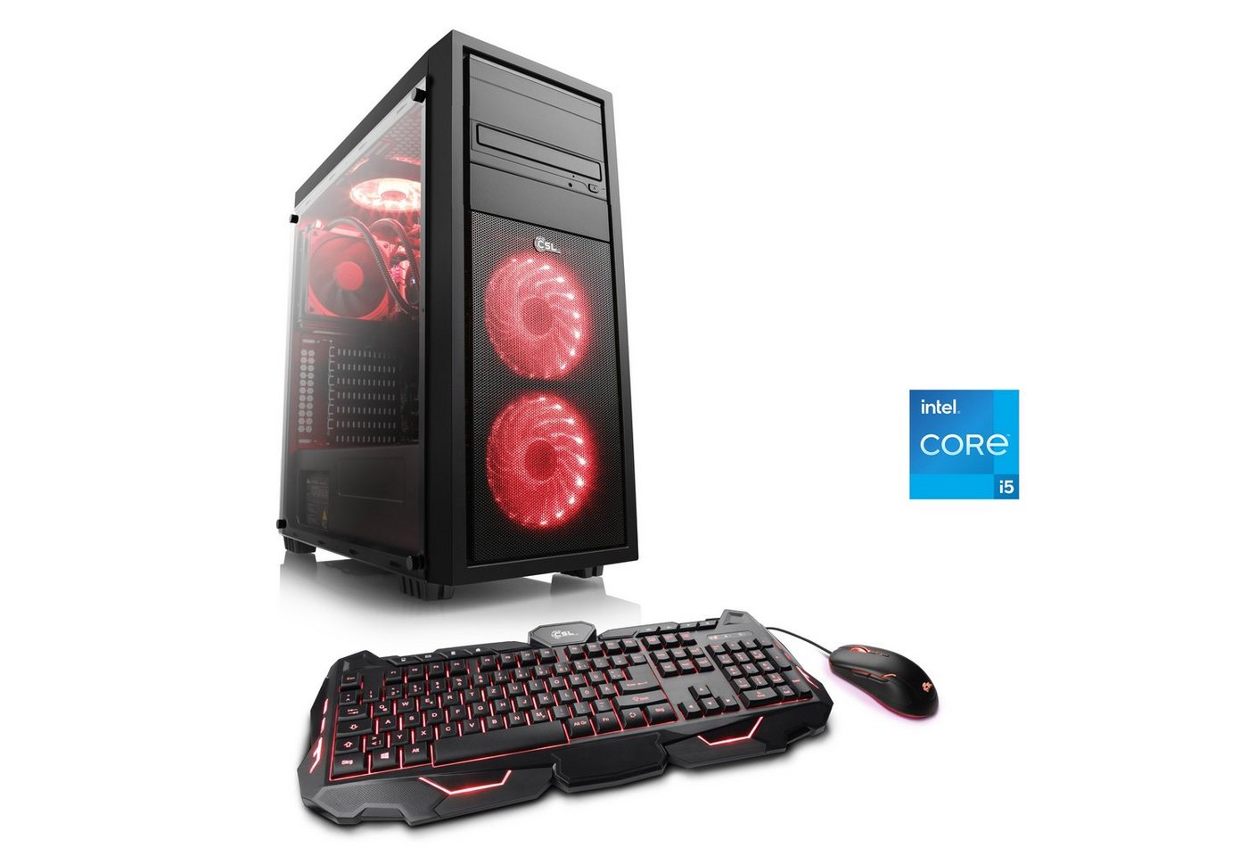 CSL 88296 Gaming-PC (Intel® Core i5 13600KF, NVIDIA GeForce RTX 4070, 16 GB RAM, 1000 GB SSD, Wasserkühlung) von CSL