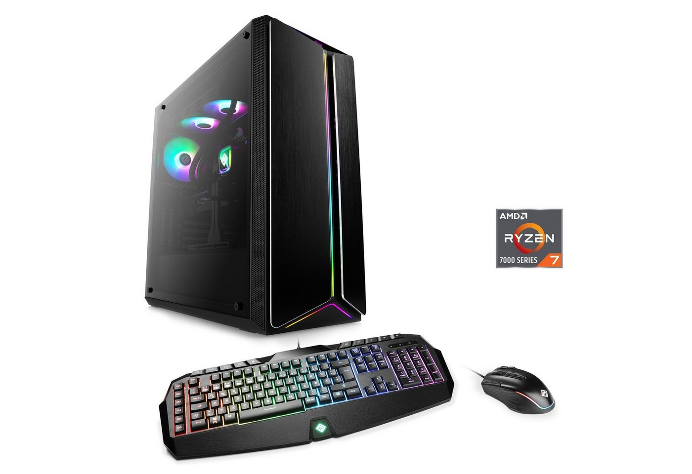 CSL Aqueon A77353 Extreme Edition Gaming-PC (AMD Ryzen 7 7800X3D, NVIDIA GeForce RTX 4090, 32 GB RAM, 2000 GB SSD, Wasserkühlung) von CSL