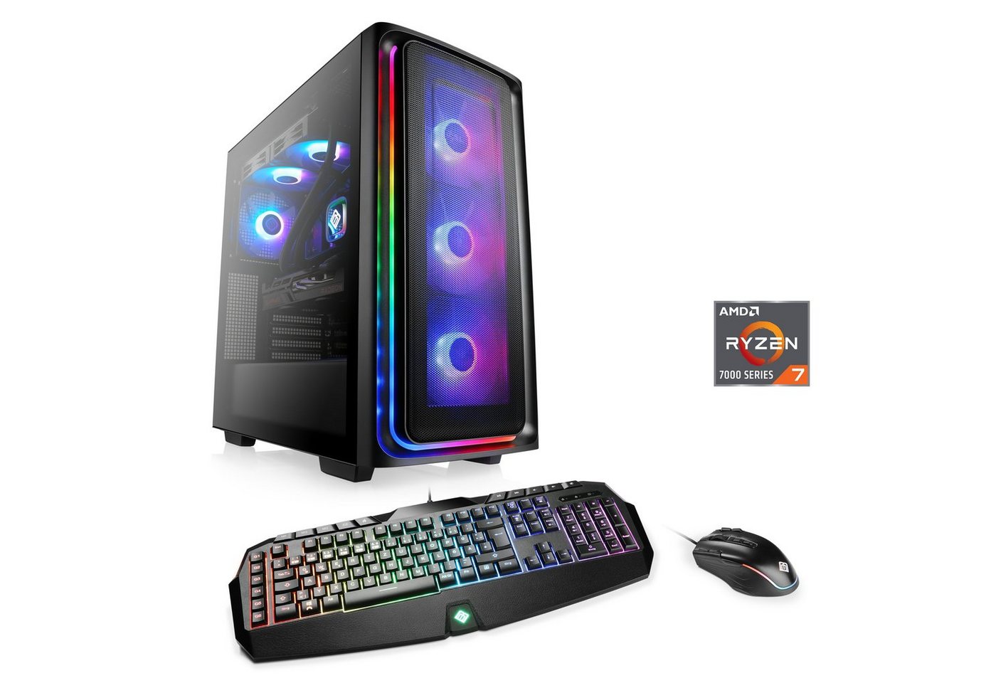 CSL Aqueon A77374 Extreme Edition Gaming-PC (AMD Ryzen 7 7800X3D, AMD Radeon RX 7900XT, 32 GB RAM, 2000 GB SSD, Wasserkühlung) von CSL