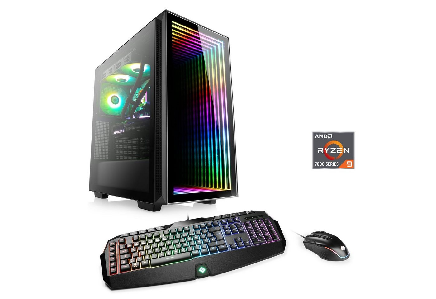 CSL Aqueon A99310 Extreme Edition Gaming-PC (AMD Ryzen 9 7950X3D, NVIDIA GeForce RTX 4070, 32 GB RAM, 1000 GB SSD, Wasserkühlung) von CSL