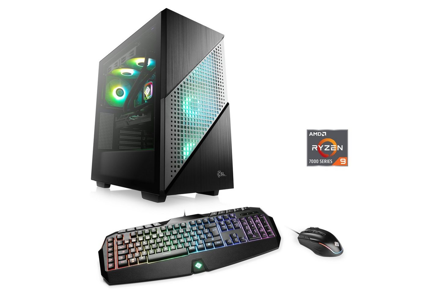 CSL Aqueon A99364 Extreme Edition Gaming-PC (AMD Ryzen 9 Ryzen 9, AMD Radeon RX 7900XT, 32 GB RAM, 2000 GB SSD, Wasserkühlung) von CSL