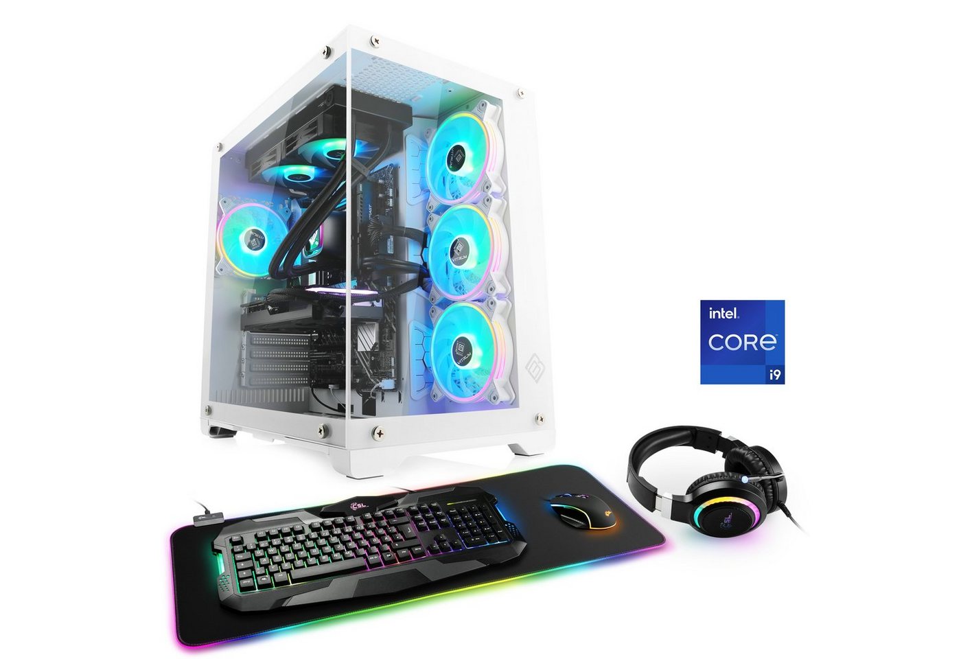 CSL Aqueon C94113 Extreme Edition Gaming-PC (Intel® Core i9 13900F, GeForce RTX 4060Ti, 16 GB RAM, 1000 GB SSD, Wasserkühlung) von CSL