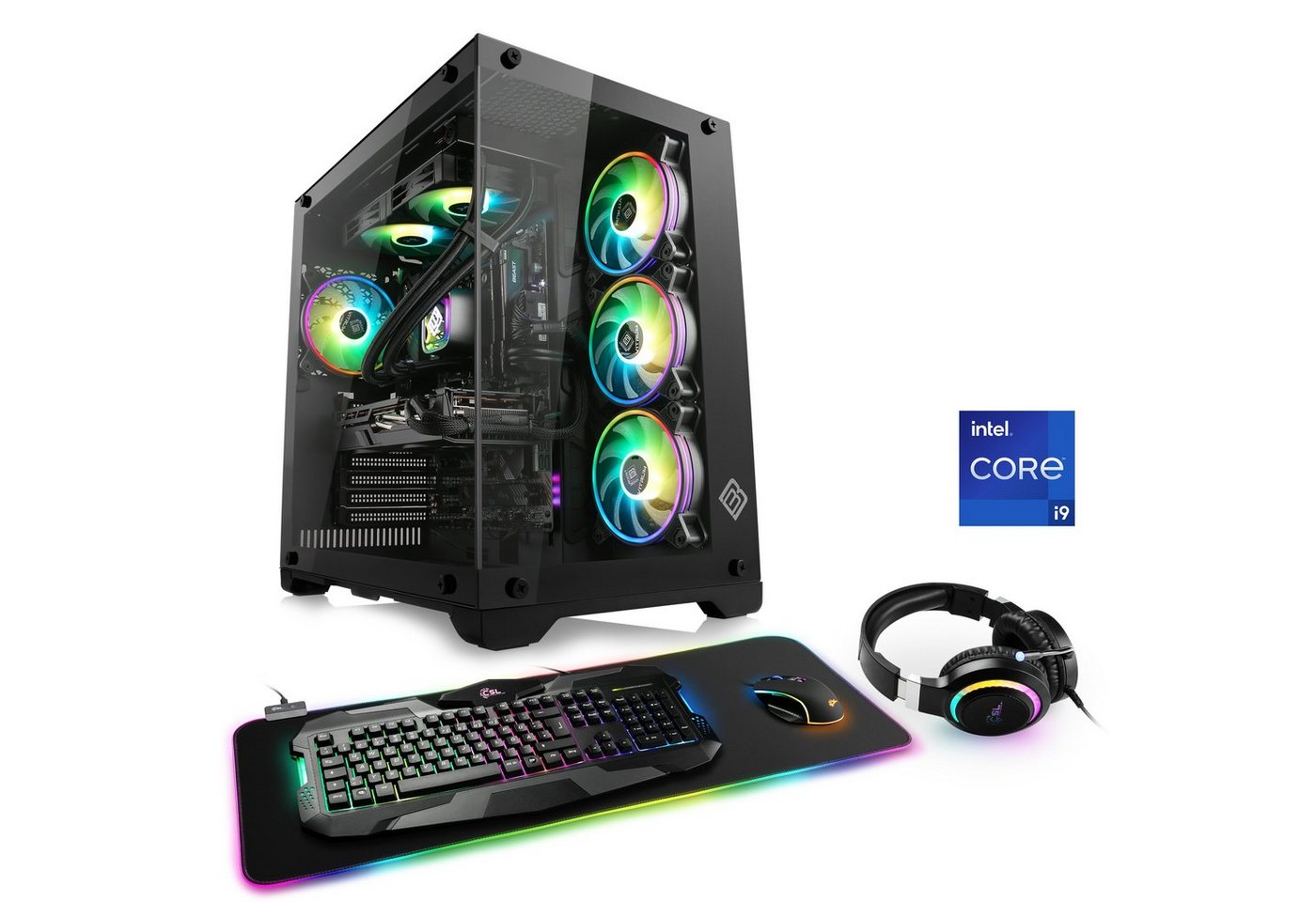 CSL Aqueon C94210 Extreme Edition Gaming-PC (Intel® Core i9 12900F, GeForce RTX 3060, 64 GB RAM, 1000 GB SSD, Wasserkühlung) von CSL
