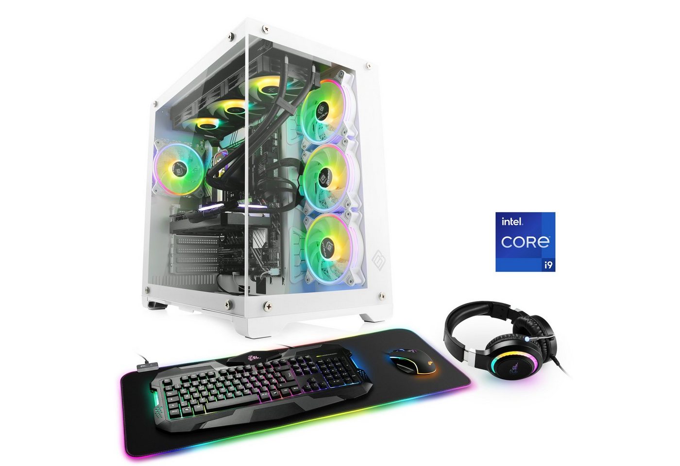CSL Aqueon C94240 Extreme Edition Gaming-PC (Intel® Core i9 13900KF, GeForce RTX 4060Ti, 64 GB RAM, 2000 GB SSD, Wasserkühlung) von CSL