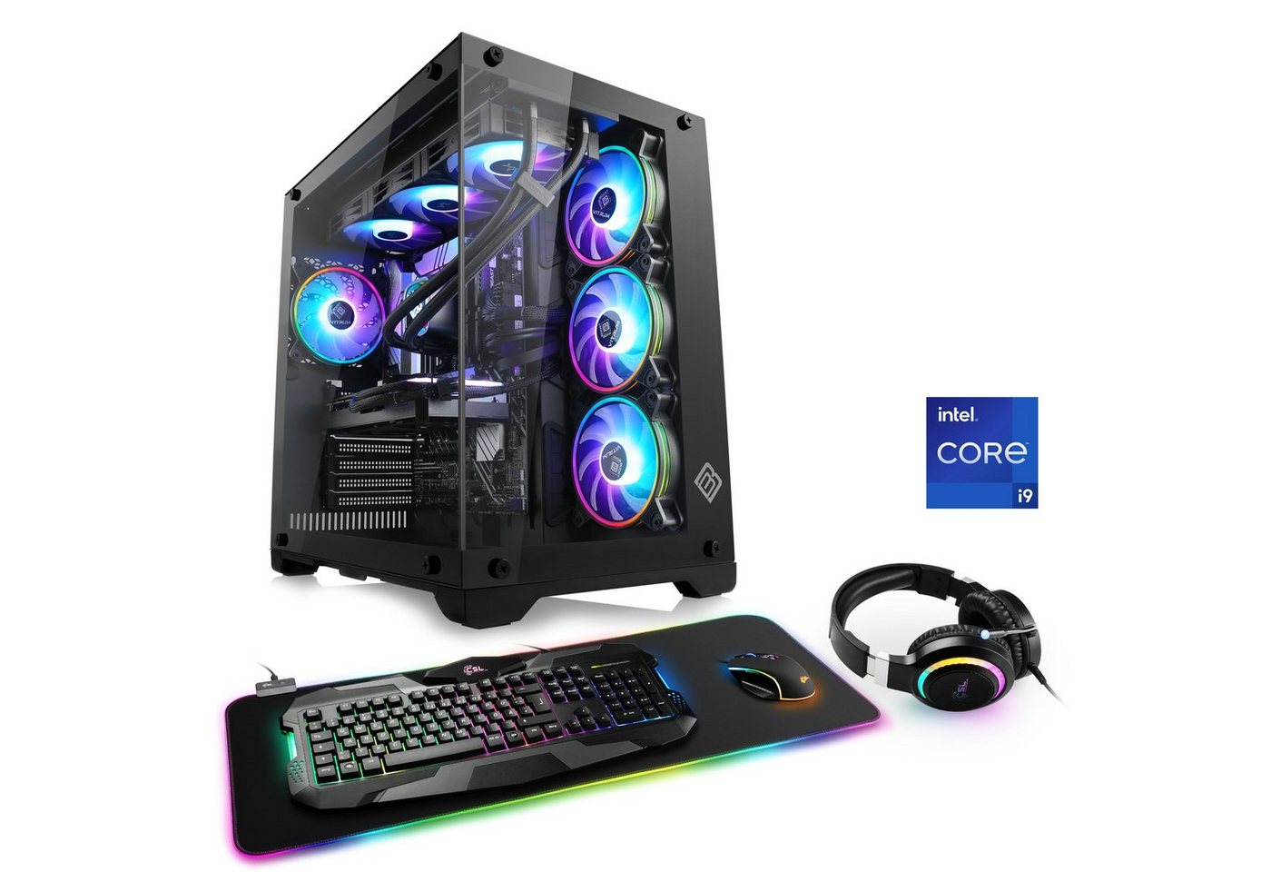 CSL Aqueon C94244 Extreme Edition Gaming-PC (Intel® Core i9 13900KF, GeForce RTX 4090, 64 GB RAM, 2000 GB SSD, Wasserkühlung) von CSL