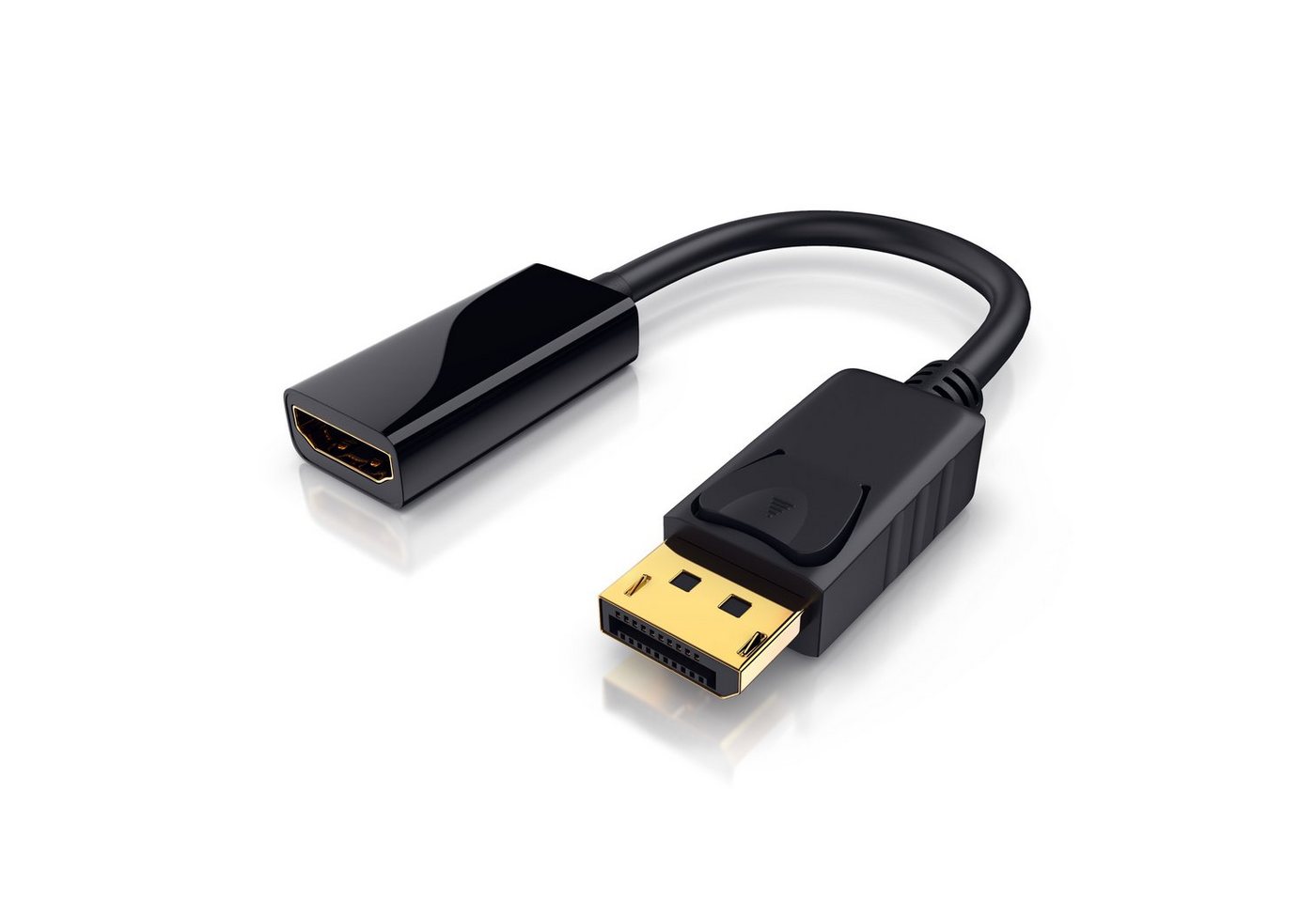 CSL Audio- & Video-Adapter DisplayPort zu HDMI Typ A, 12,5 cm, 4k UltraHD DP 1.2 zu HDMI Monitor Adapter Kabel von CSL